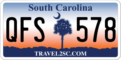 SC license plate QFS578
