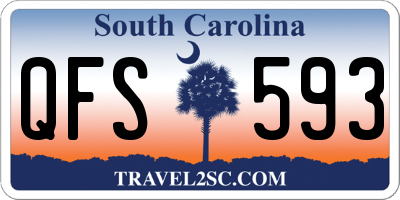 SC license plate QFS593