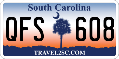 SC license plate QFS608