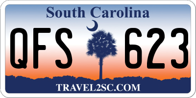 SC license plate QFS623