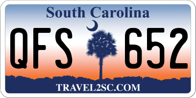 SC license plate QFS652