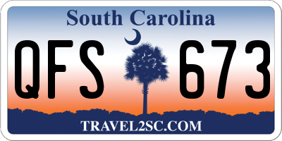 SC license plate QFS673