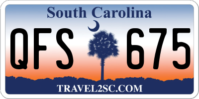SC license plate QFS675