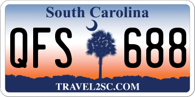 SC license plate QFS688