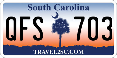 SC license plate QFS703