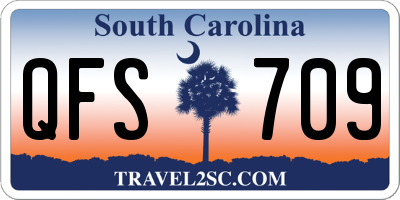 SC license plate QFS709