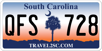 SC license plate QFS728