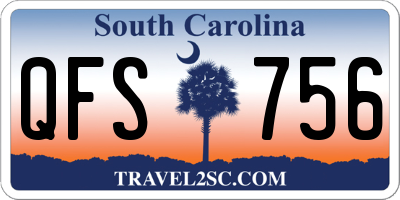SC license plate QFS756