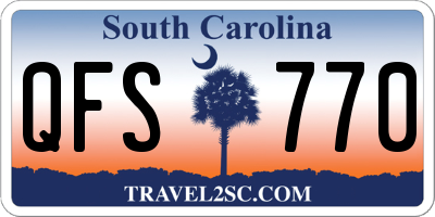 SC license plate QFS770