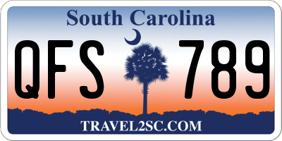 SC license plate QFS789
