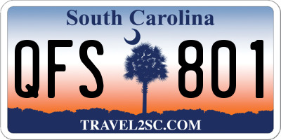SC license plate QFS801