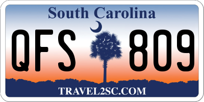 SC license plate QFS809