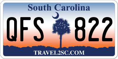 SC license plate QFS822