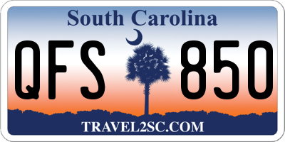 SC license plate QFS850