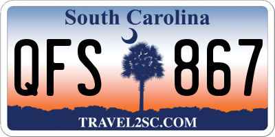 SC license plate QFS867