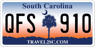 SC license plate QFS910