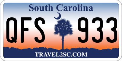 SC license plate QFS933