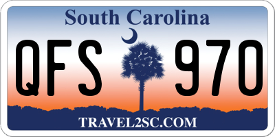 SC license plate QFS970