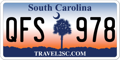 SC license plate QFS978