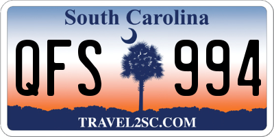 SC license plate QFS994