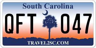 SC license plate QFT047