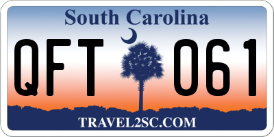 SC license plate QFT061
