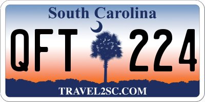 SC license plate QFT224