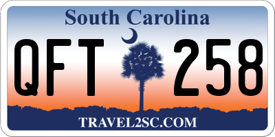 SC license plate QFT258