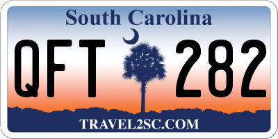 SC license plate QFT282