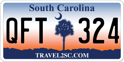 SC license plate QFT324