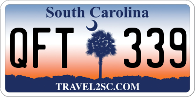 SC license plate QFT339