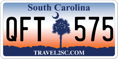 SC license plate QFT575
