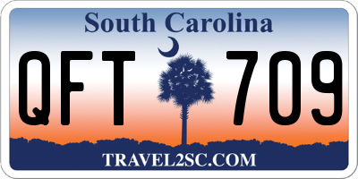 SC license plate QFT709