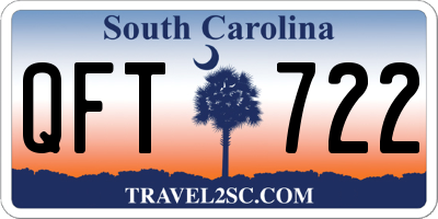 SC license plate QFT722