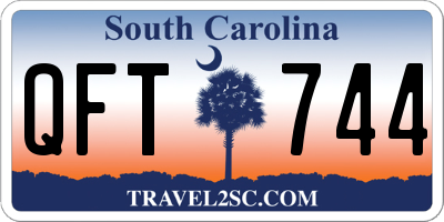SC license plate QFT744