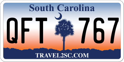 SC license plate QFT767