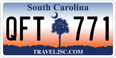 SC license plate QFT771