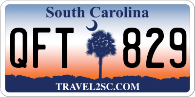 SC license plate QFT829
