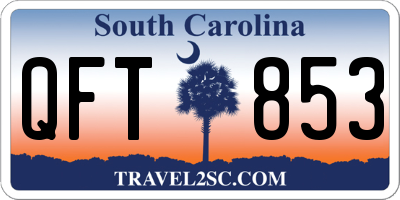 SC license plate QFT853