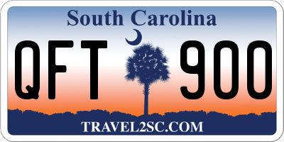 SC license plate QFT900
