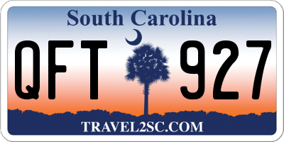 SC license plate QFT927