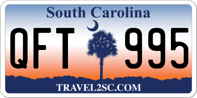 SC license plate QFT995