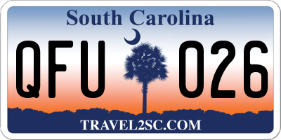 SC license plate QFU026