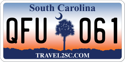 SC license plate QFU061