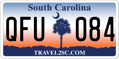 SC license plate QFU084