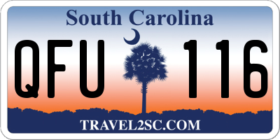SC license plate QFU116
