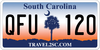 SC license plate QFU120