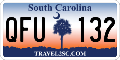 SC license plate QFU132