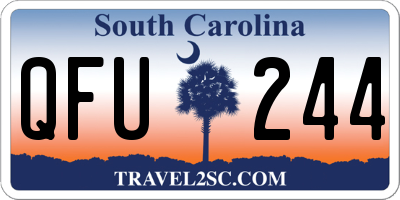 SC license plate QFU244