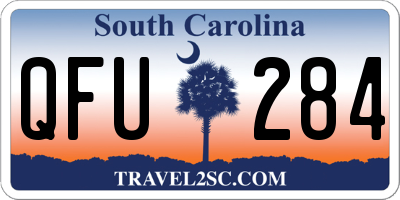SC license plate QFU284